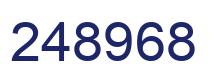 Number 248968 blue image
