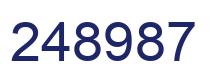 Number 248987 blue image