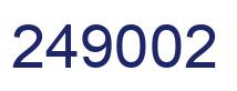 Number 249002 blue image