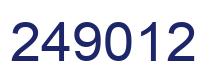 Number 249012 blue image
