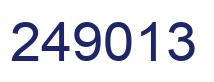 Number 249013 blue image