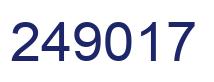 Number 249017 blue image