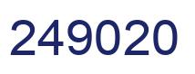 Number 249020 blue image
