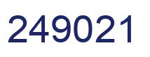 Number 249021 blue image