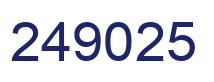 Number 249025 blue image