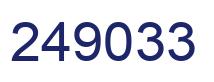 Number 249033 blue image