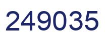 Number 249035 blue image