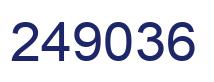 Number 249036 blue image