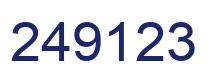 Number 249123 blue image