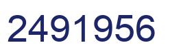 Number 2491956 blue image