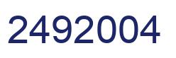 Number 2492004 blue image