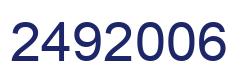 Number 2492006 blue image