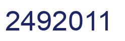Number 2492011 blue image