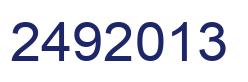 Number 2492013 blue image