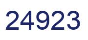 Number 24923 blue image