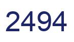 Number 2494 blue image