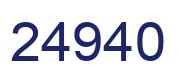 Number 24940 blue image