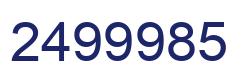 Number 2499985 blue image