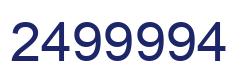 Number 2499994 blue image