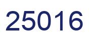 Número 25016 imagen azul