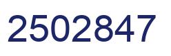 Número 2502847 imagen azul
