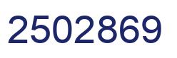 Number 2502869 blue image