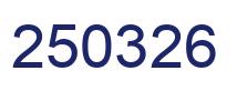 Number 250326 blue image