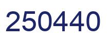 Number 250440 blue image