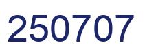 Number 250707 blue image