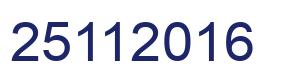 Number 25112016 blue image