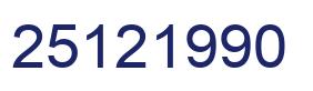 Number 25121990 blue image