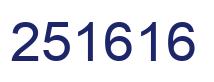 Number 251616 blue image