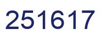 Number 251617 blue image