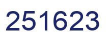 Number 251623 blue image