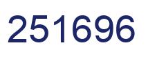 Number 251696 blue image