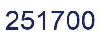 Number 251700 blue image