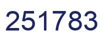 Number 251783 blue image