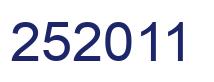 Number 252011 blue image