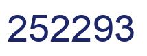 Number 252293 blue image
