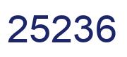 Number 25236 blue image