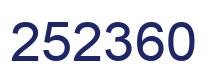 Número 252360 imagen azul