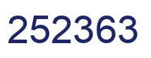Number 252363 blue image