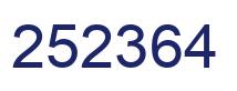 Number 252364 blue image
