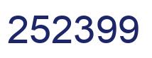 Number 252399 blue image