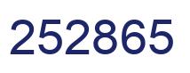 Number 252865 blue image