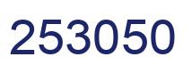 Number 253050 blue image