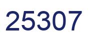 Number 25307 blue image