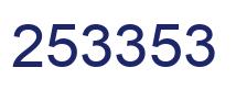 Number 253353 blue image
