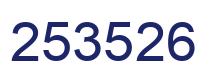 Number 253526 blue image