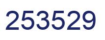 Number 253529 blue image
